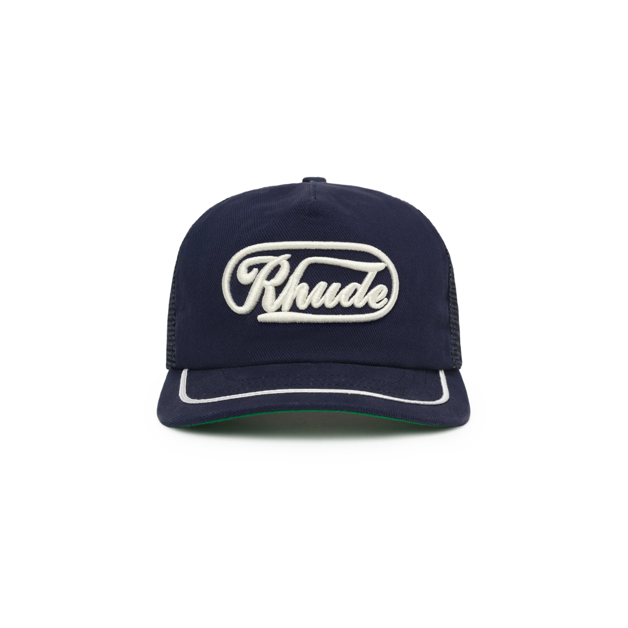 R H U D E Patch Trucker Hat Navy/White