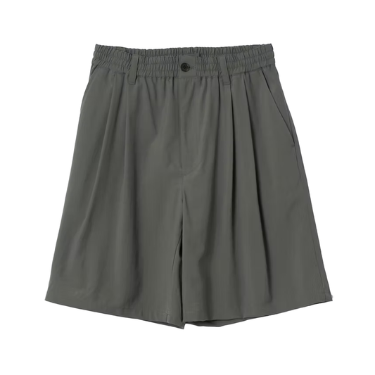 Yoke Wool Tropical Wide-Leg Easy Shorts Blue Gray YK25SS0899P