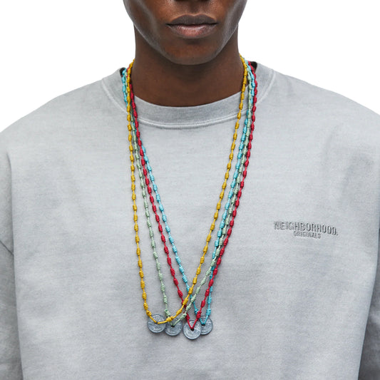 Neighborhood Cord Coin Necklace Black  251MYNH-AC03