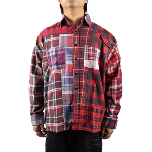Needles Flannel Shirt Straight Hem Shirt #1-G Large