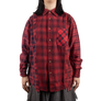 Needles Flannel Shirt 7 Cuts Shirt #5 Over Dye Red Medium