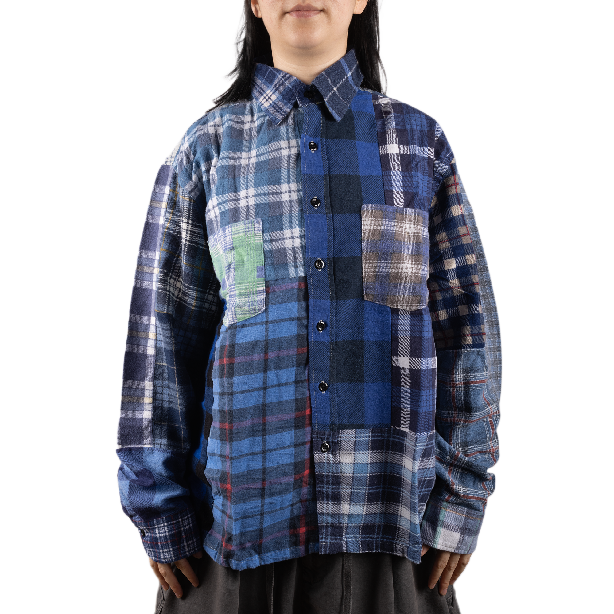 Needles Flannel Shirt Straight Hem Shirt #1-A Small