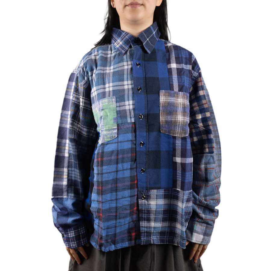 Needles Flannel Shirt Straight Hem Shirt #1-A Small