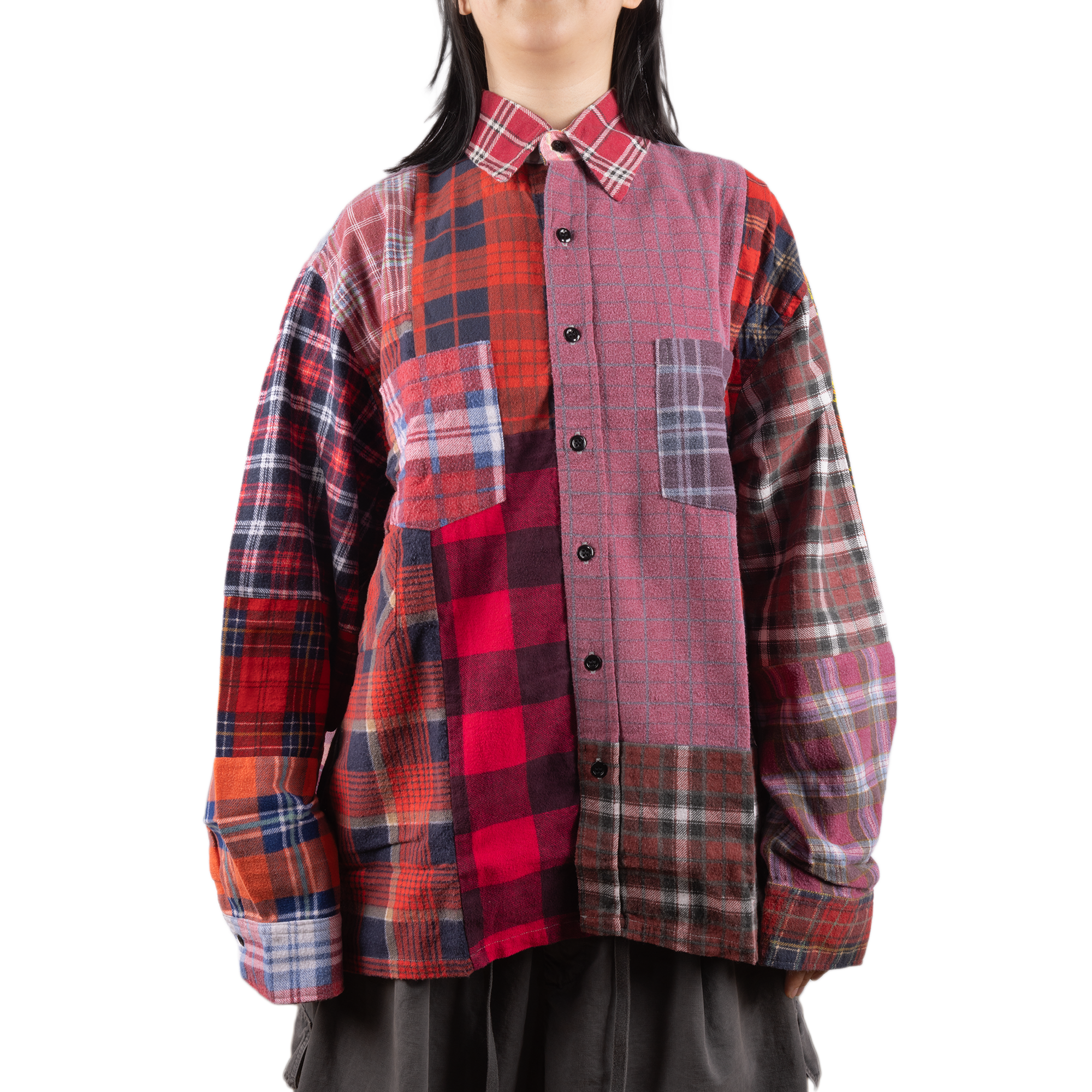 Needles Flannel Shirt Straight Hem Shirt #1-B Medium