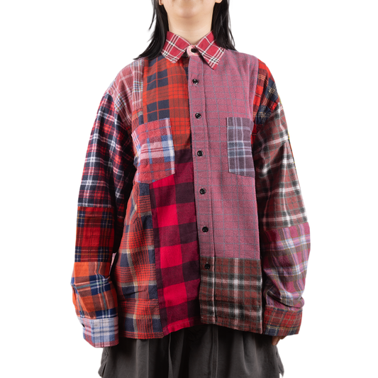 Needles Flannel Shirt Straight Hem Shirt #1-B Medium