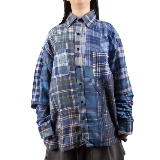 Needles Flannel Shirt Straight Hem Shirt #1-C Large