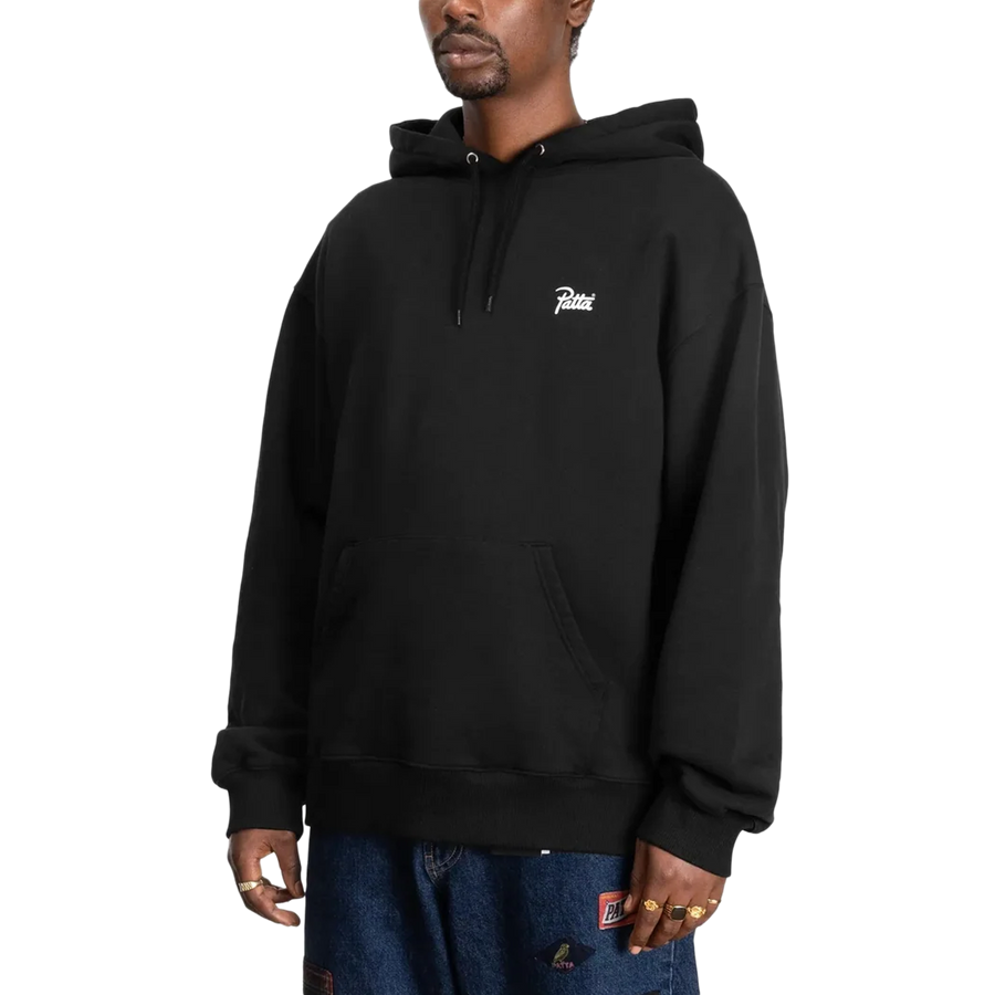 Patta Embroidered Fire Panther Hooded Sweater Black