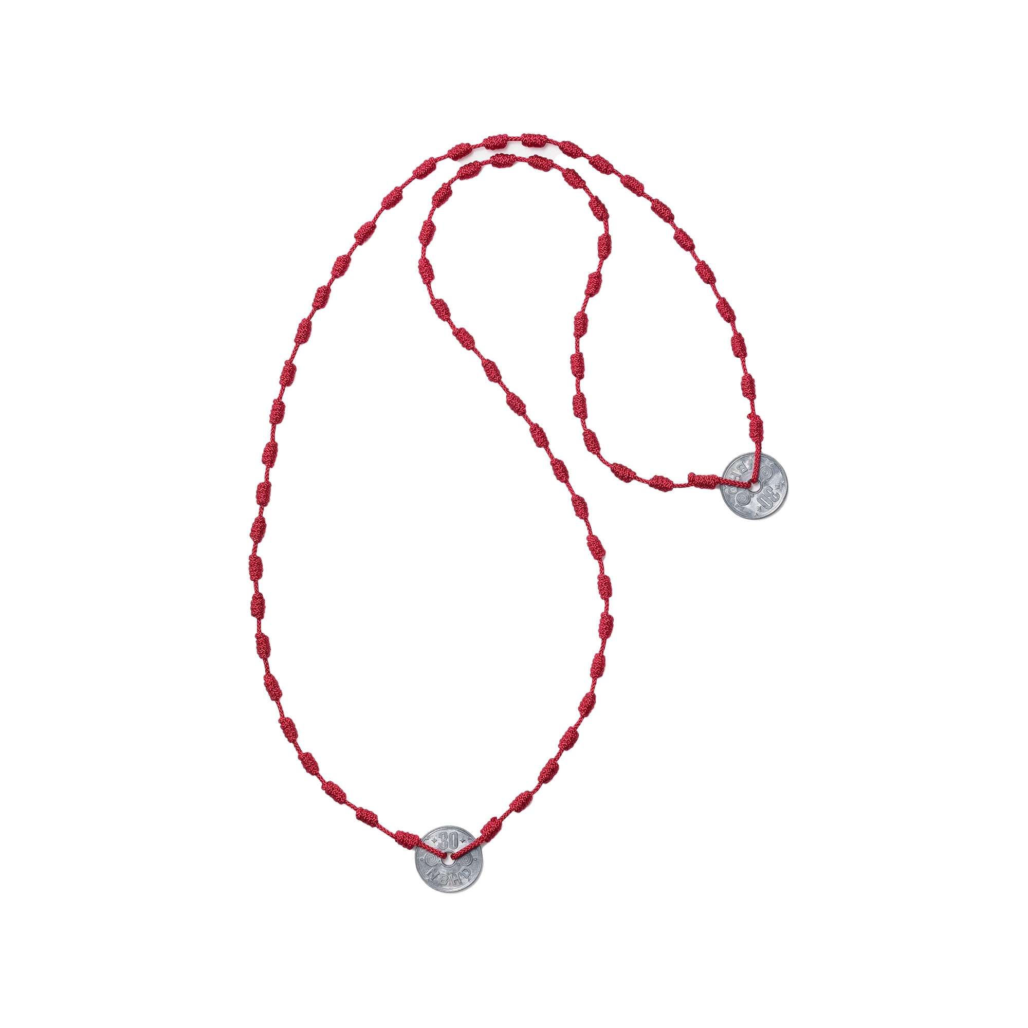 Neighborhood Cord Coin Necklace Red  251MYNH-AC03