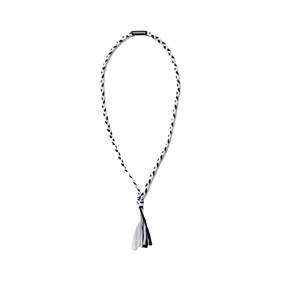 Neighborhood Cs Braid Necklace White/Black  251MYNH-AC11