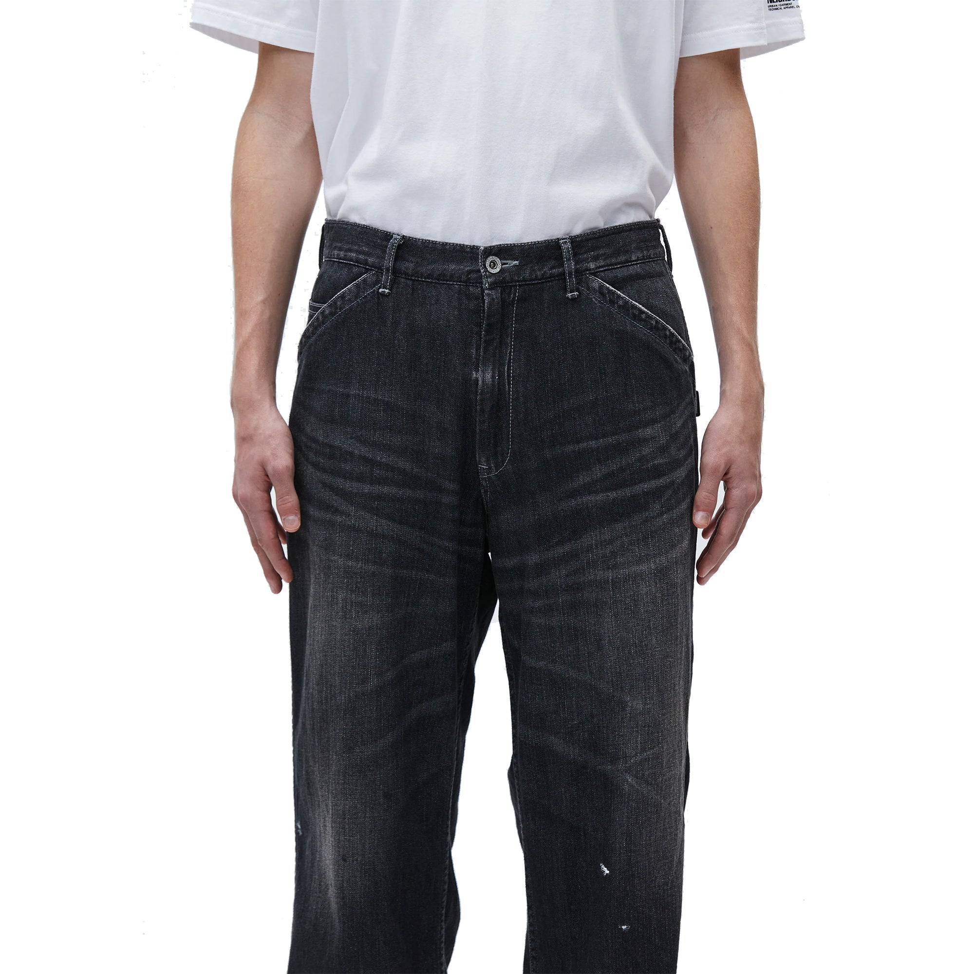 Neighborhood Washed Lw Denim Utility Pants Black