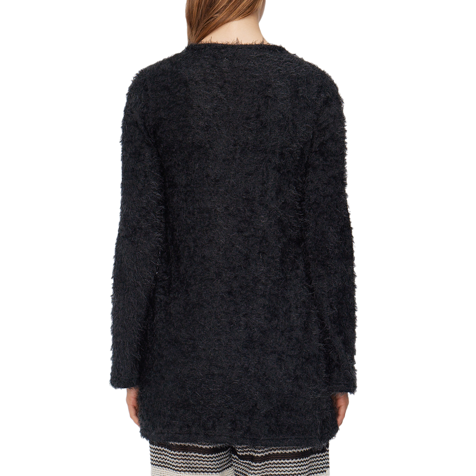 Song For The Mute Women's Mock Neck Twisted Long Sleeve Black