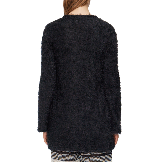 Song For The Mute Women's Mock Neck Twisted Long Sleeve Black