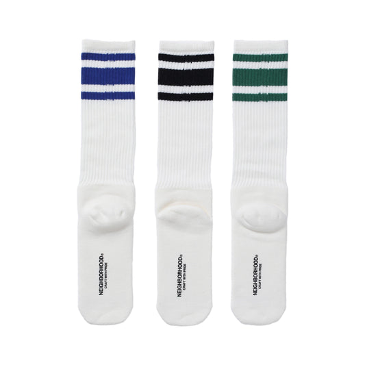 Neighborhood Classic 3-Pack Socks White  251KWNH-UWM01