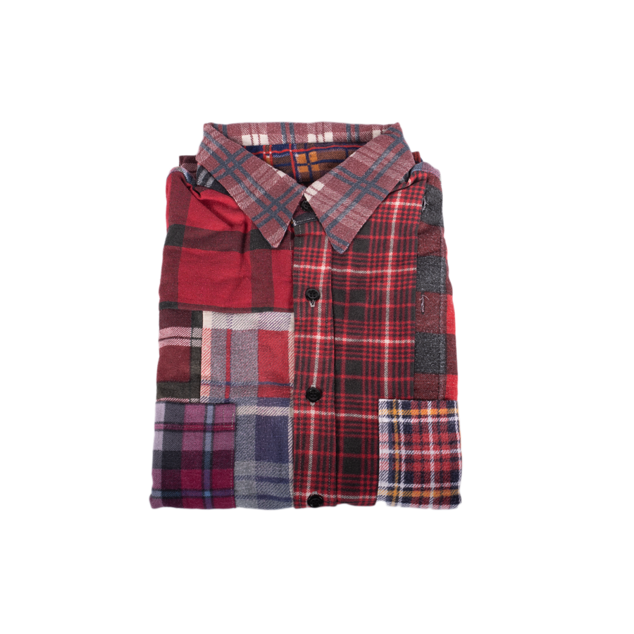 Needles Flannel Shirt Straight Hem Shirt #1-G Large