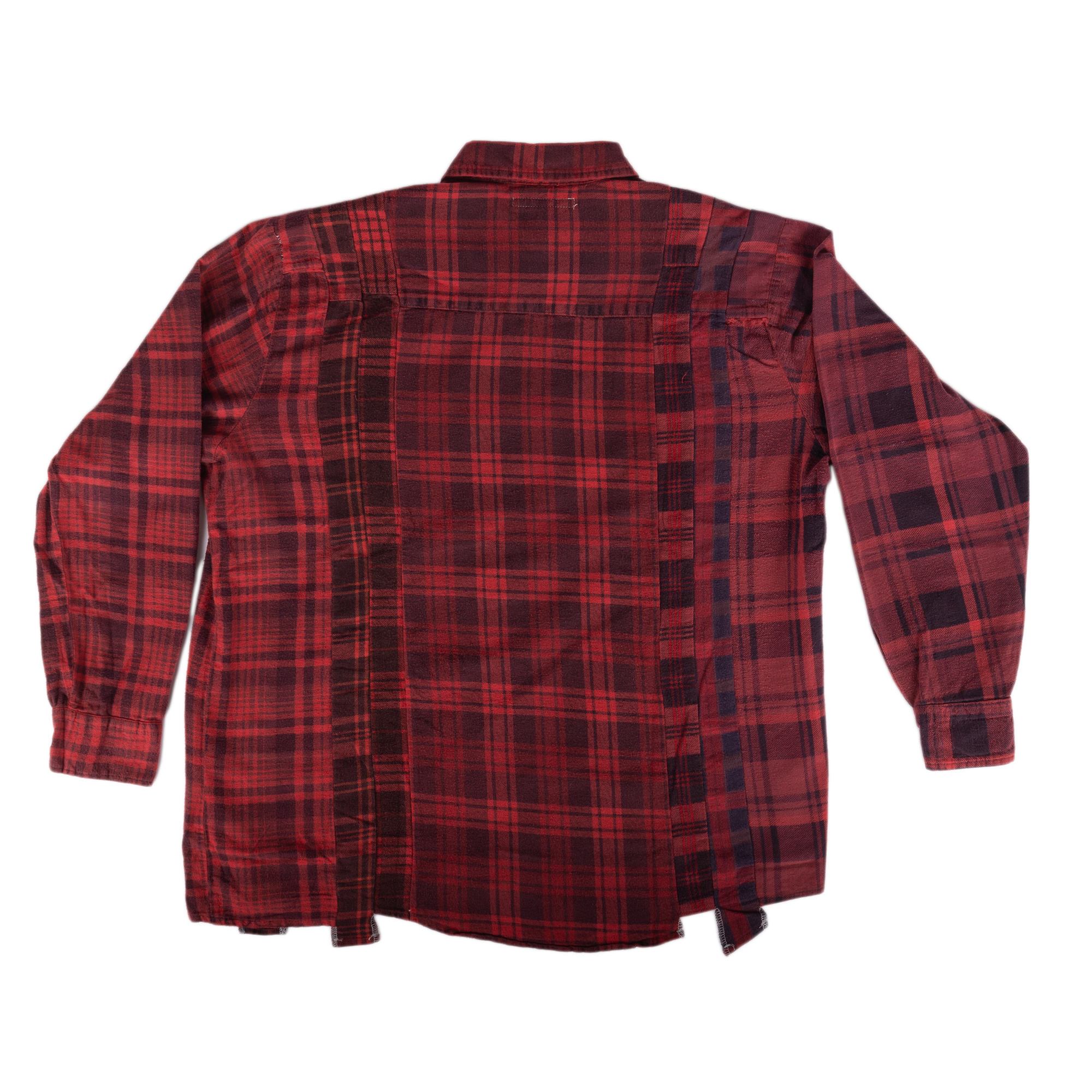 Needles Flannel Shirt 7 Cuts Shirt #5 Over Dye Red Medium