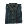 Needles Flannel Shirt Ribbon Shirt #4 Over Dye Dark Green Small