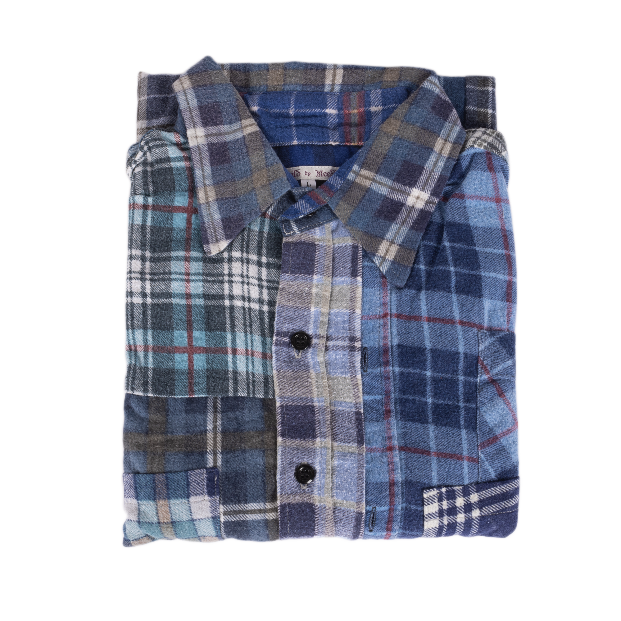 Needles Flannel Shirt Straight Hem Shirt #1-C Large