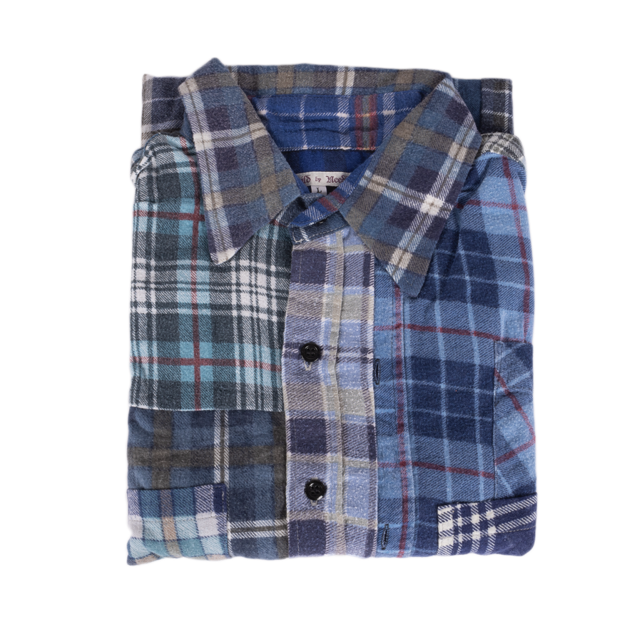 Needles Flannel Shirt Straight Hem Shirt #1-C Large
