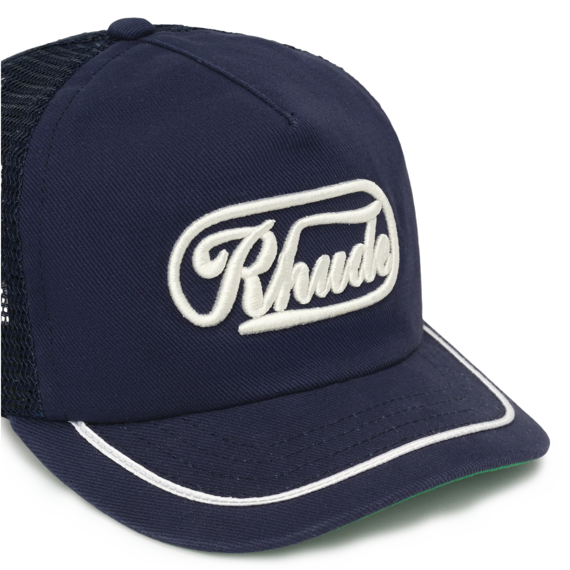 R H U D E Patch Trucker Hat Navy/White