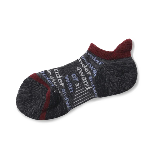 and wander And Wander Wool Short Socks Gray