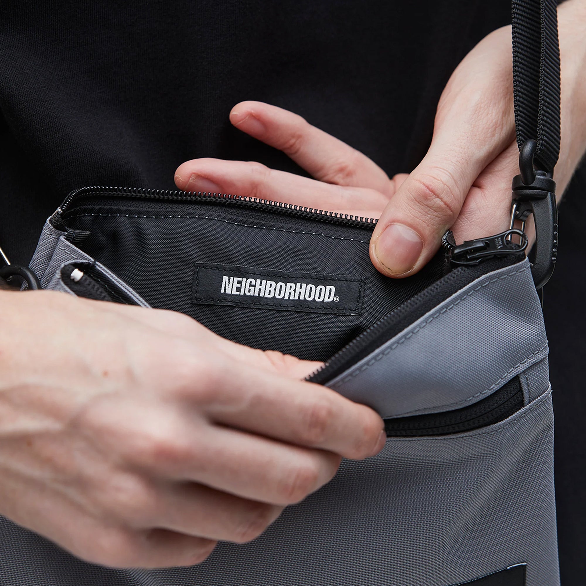 Neighborhood Mini Rectangle Bag Gray  251TQNH-CG03 GRY