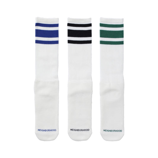 Neighborhood Classic 3-Pack Socks White  251KWNH-UWM01