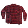 Needles Flannel Shirt 7 Cuts Shirt #5 Over Dye Red Medium