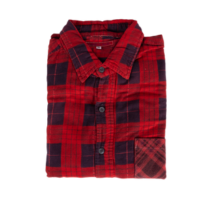 Needles Flannel Shirt 7 Cuts Shirt #5 Over Dye Red X-Large
