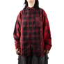 Needles Flannel Shirt 7 Cuts Shirt #5 Over Dye Red Large
