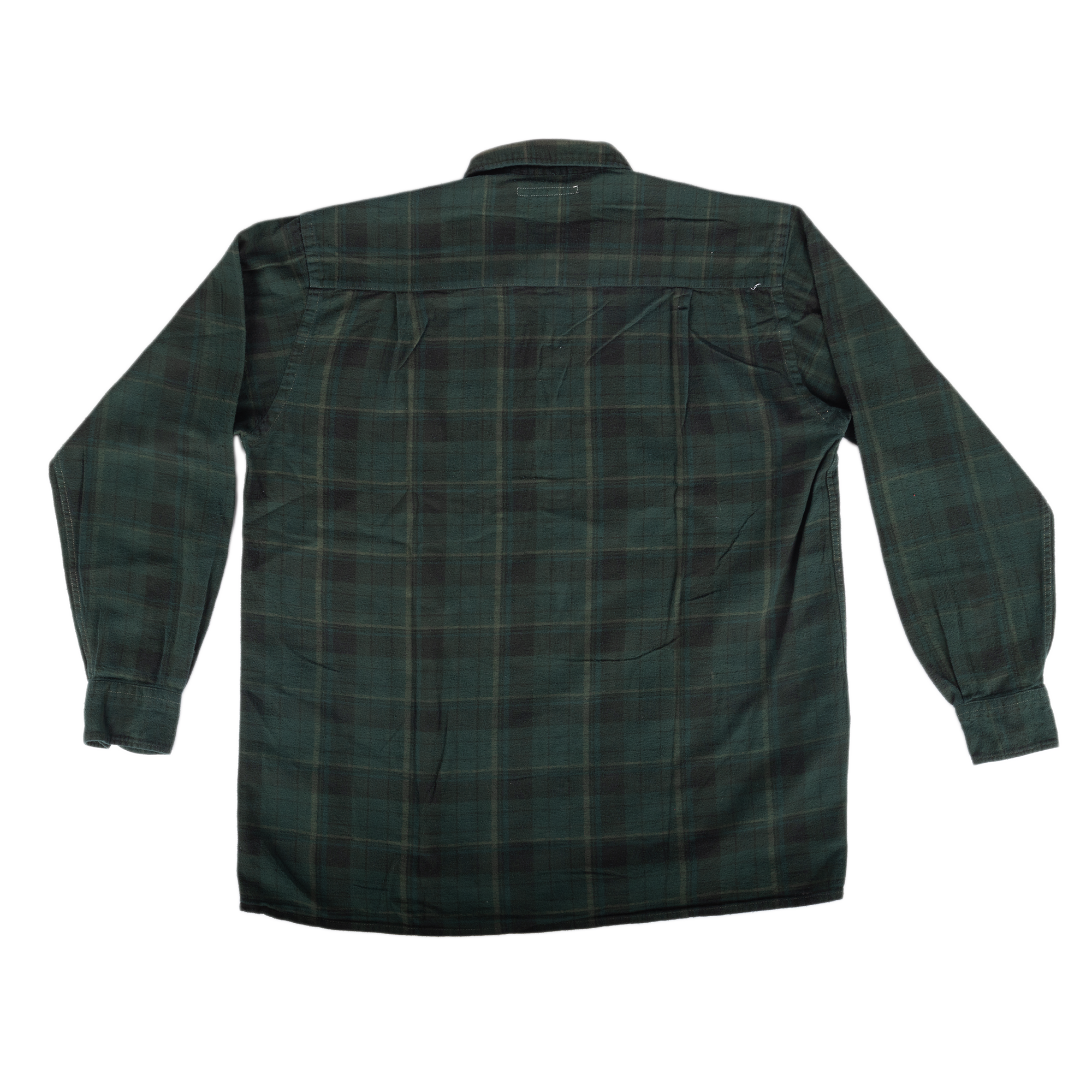 Needles Flannel Shirt Ribbon Shirt #4 Over Dye Dark Green Small