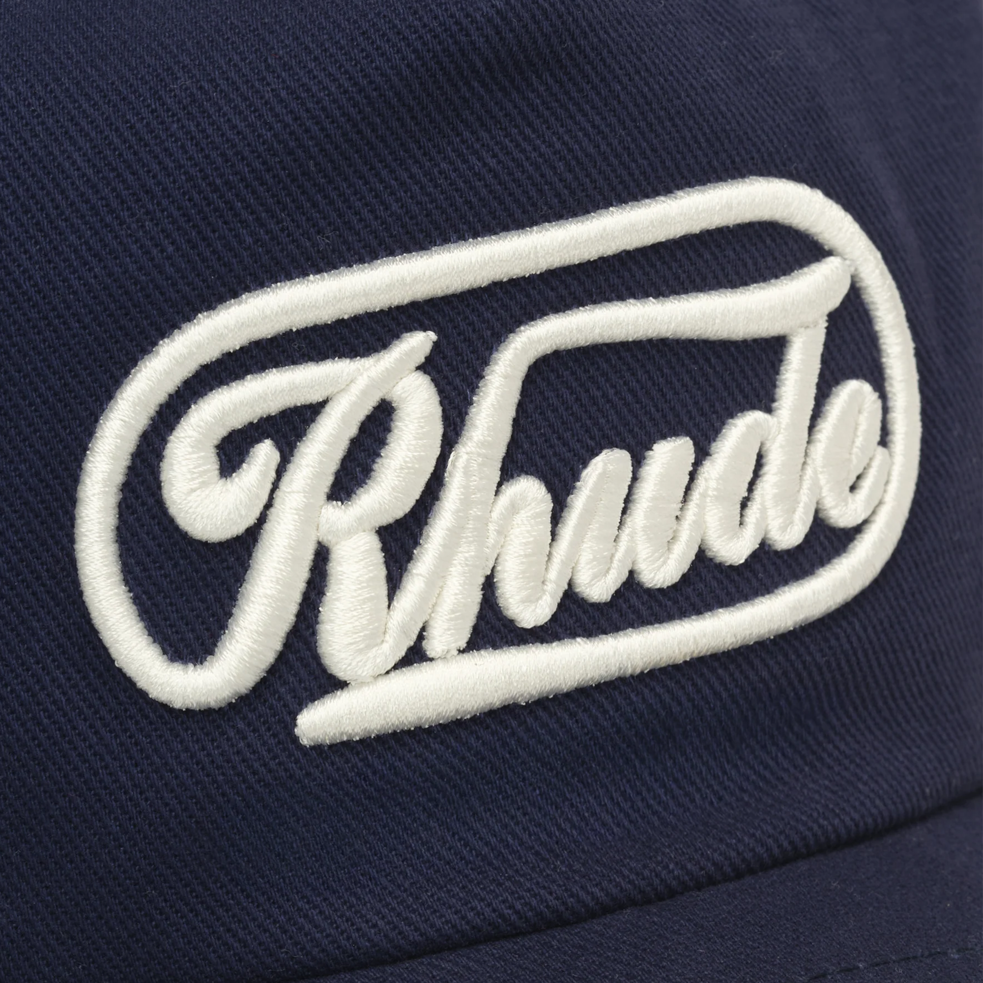 R H U D E Patch Trucker Hat Navy/White
