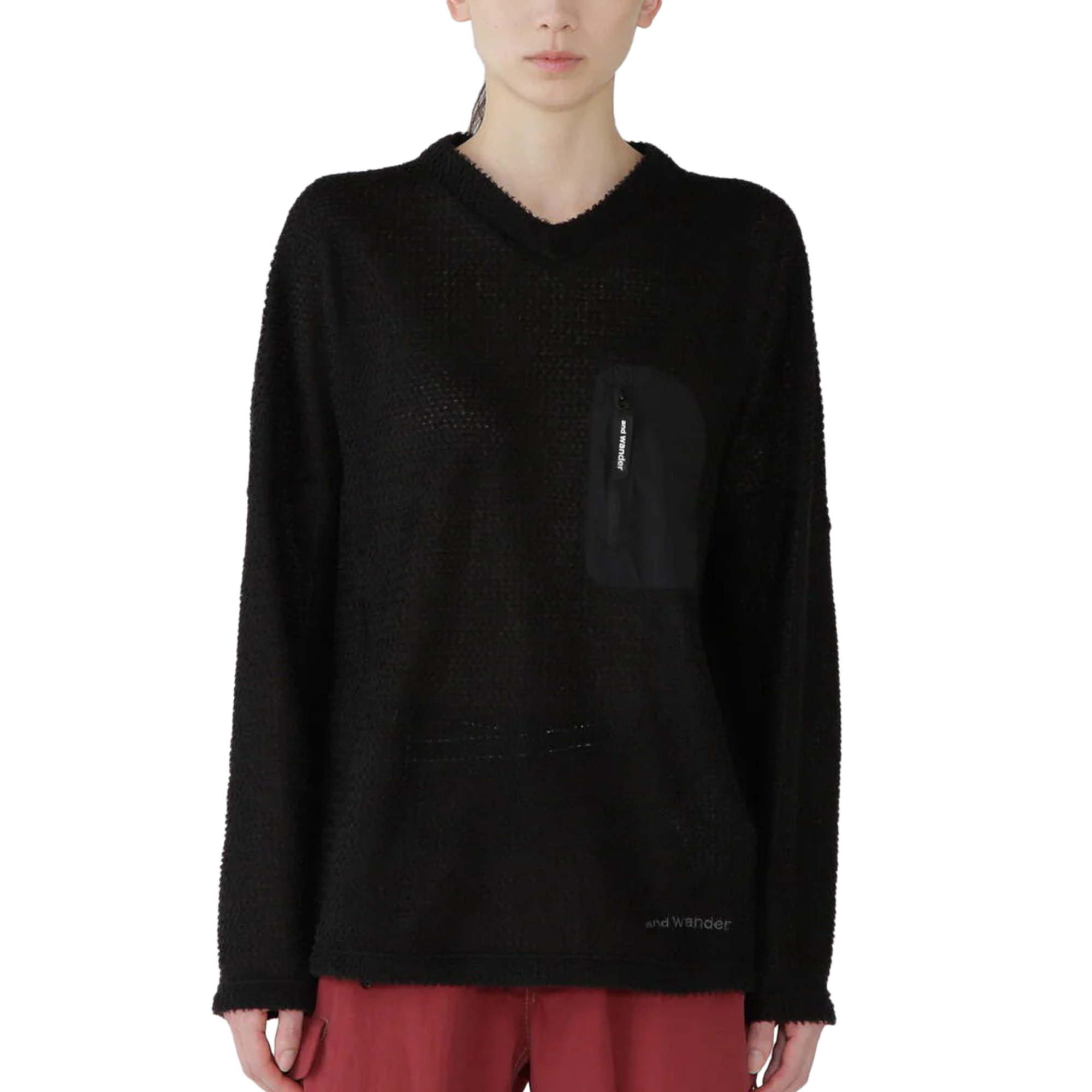 and wander Alpha Direct Pullover Black