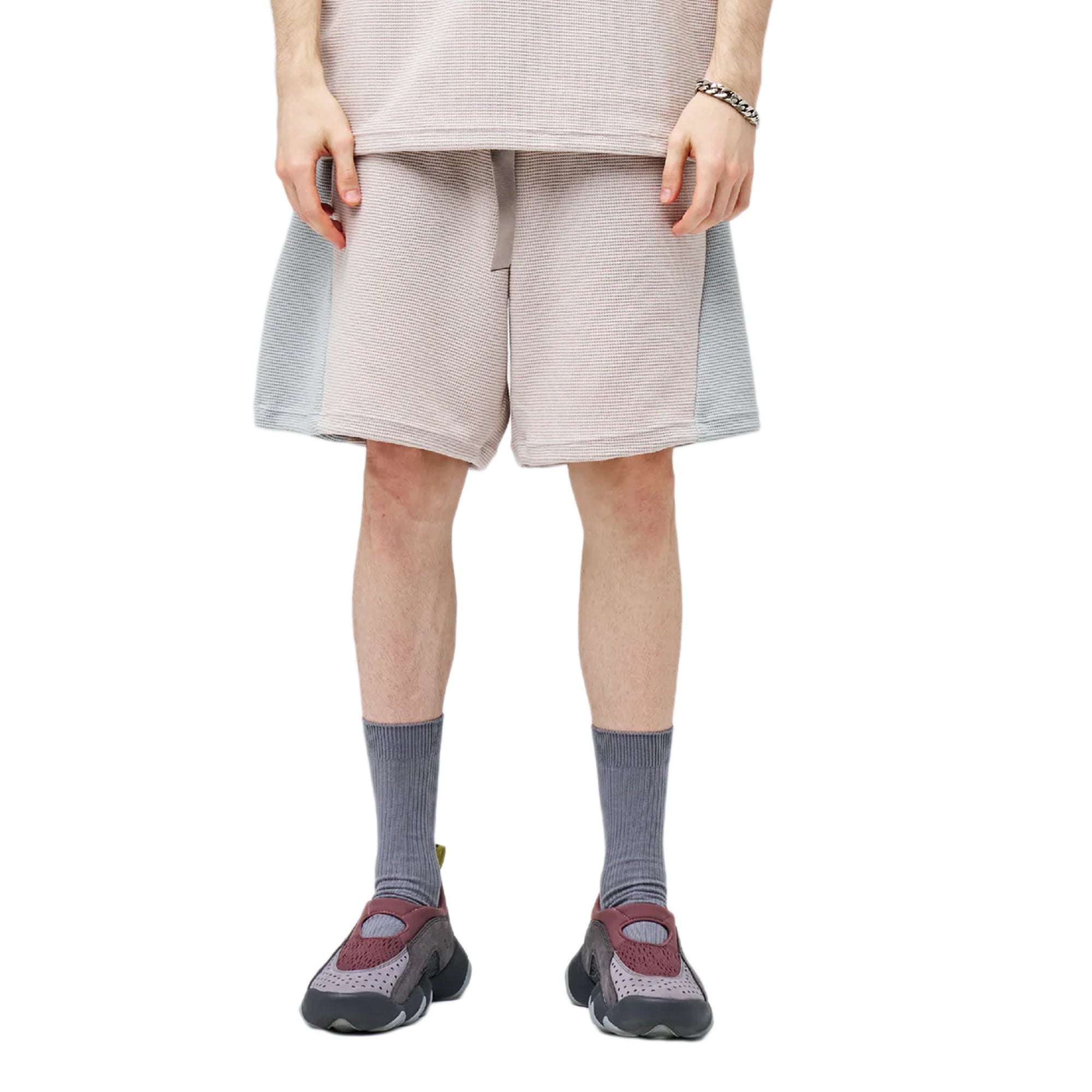 Magic Stick Tech Waffle EZ Shorts Pink Beige 25SS-MS5-038