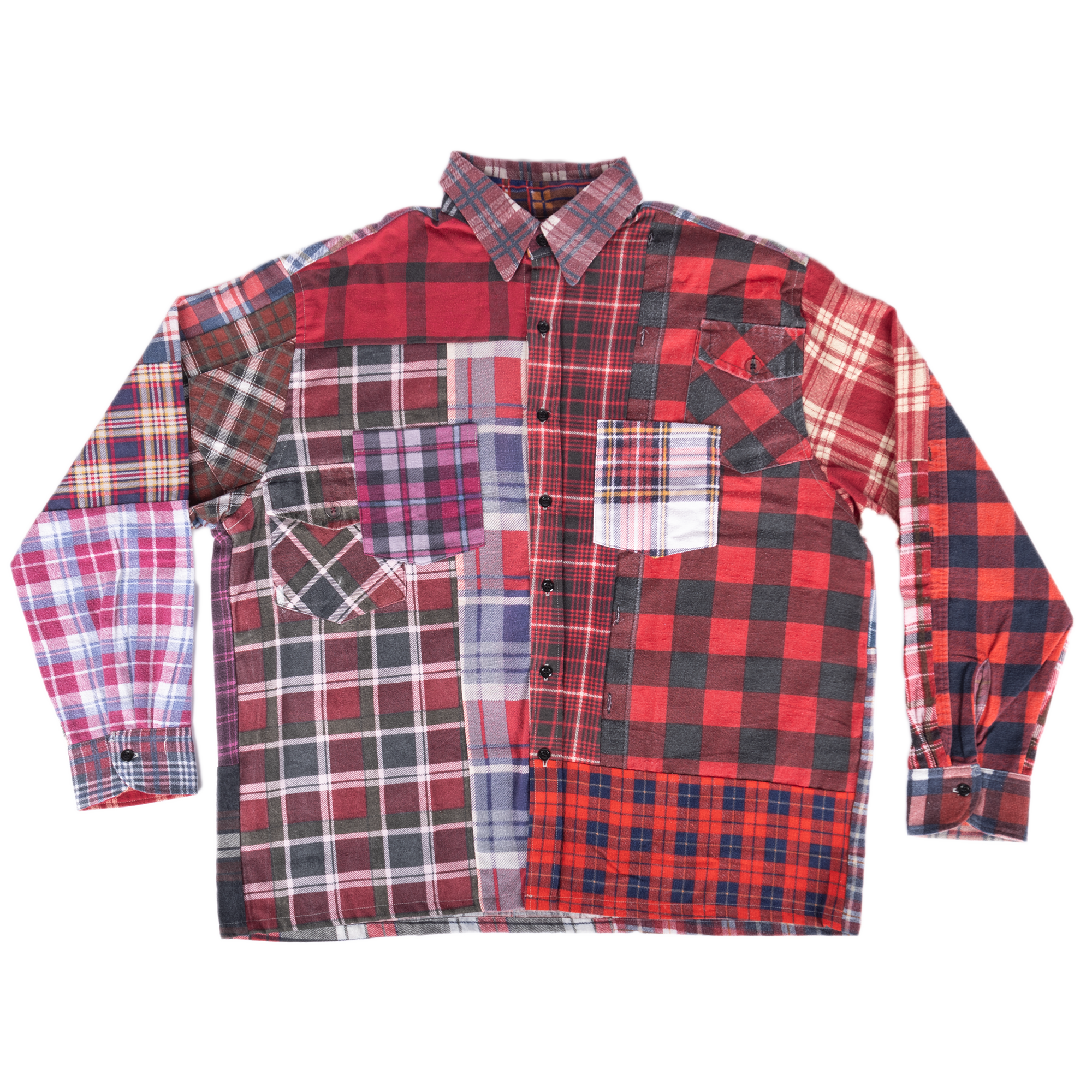 Needles Flannel Shirt Straight Hem Shirt #1-G Large