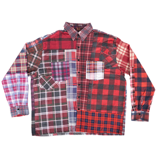 Needles Flannel Shirt Straight Hem Shirt #1-G Large