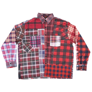 Needles Flannel Shirt Straight Hem Shirt #1-G Large
