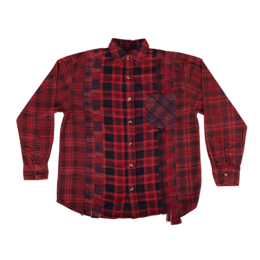 Needles Flannel Shirt 7 Cuts Shirt #5 Over Dye Red Small