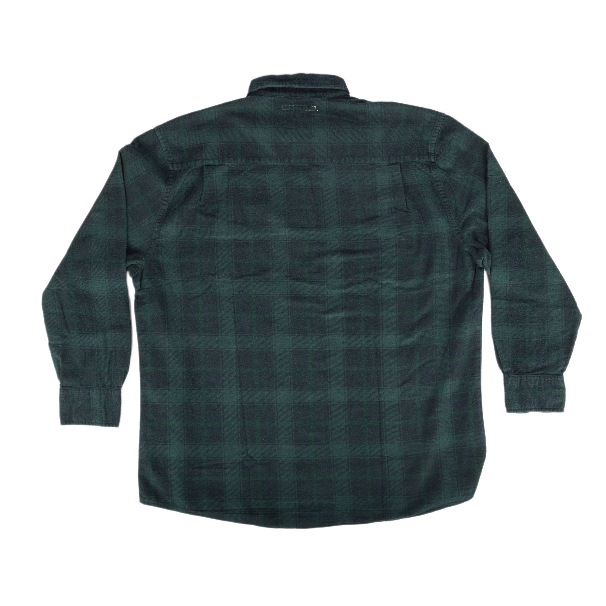 Needles Flannel Shirt Ribbon Shirt #4 Over Dye Dark Green X-Large