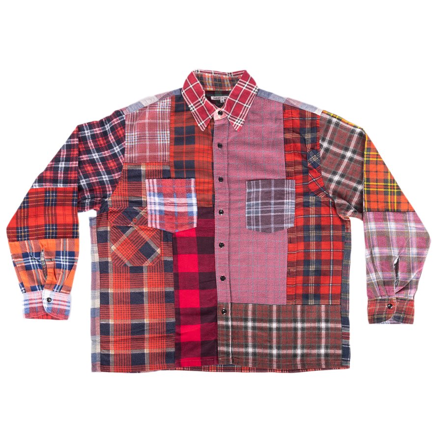 Needles Flannel Shirt Straight Hem Shirt #1-B Medium