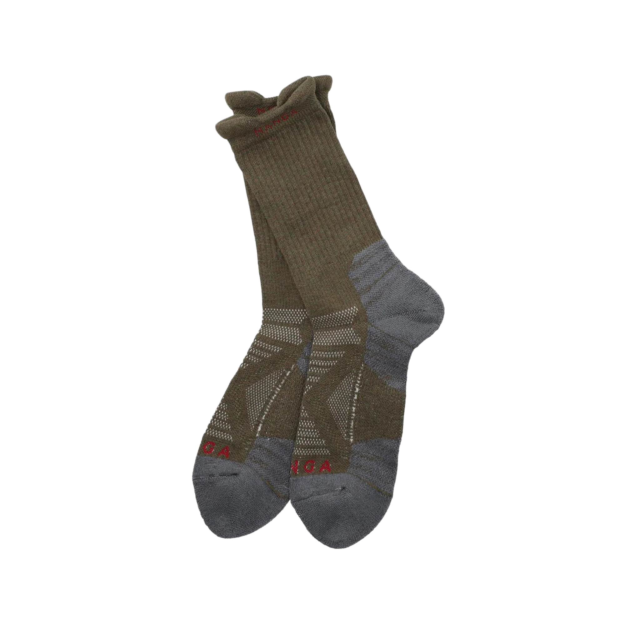 Nanga Power Step Crew Socks Khaki