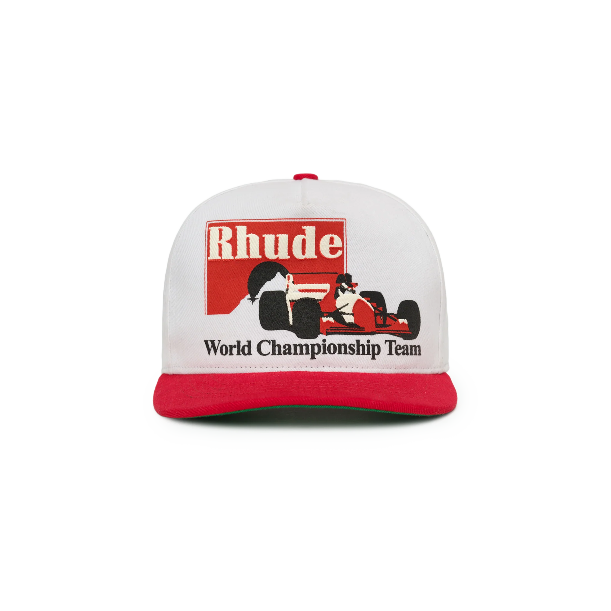 R H U D E Trophy Racing Hat White/Red