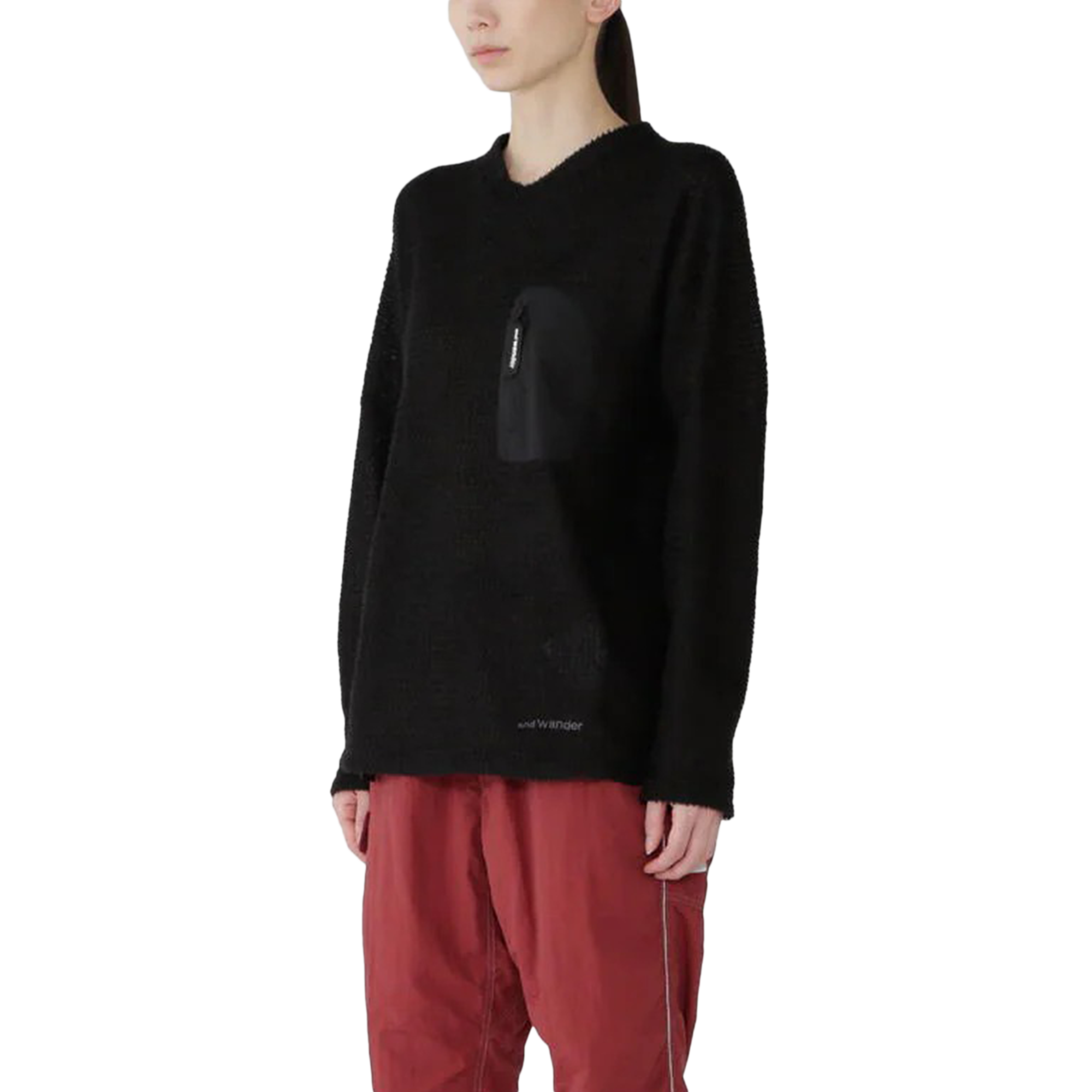 and wander Alpha Direct Pullover Black