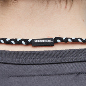 Neighborhood Cs Braid Necklace Gray/Black  251MYNH-AC11