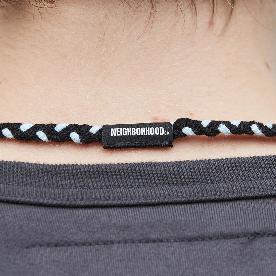 Neighborhood Cs Braid Necklace Gray/Black  251MYNH-AC11