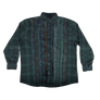 Needles Flannel Shirt Ribbon Shirt #4 Over Dye Dark Green X-Large