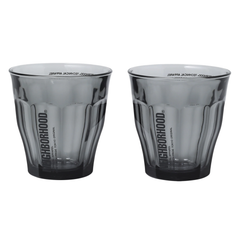Neighborhood Logo Duralex Glass Set Grey 251OTNH-AC02 – Laced