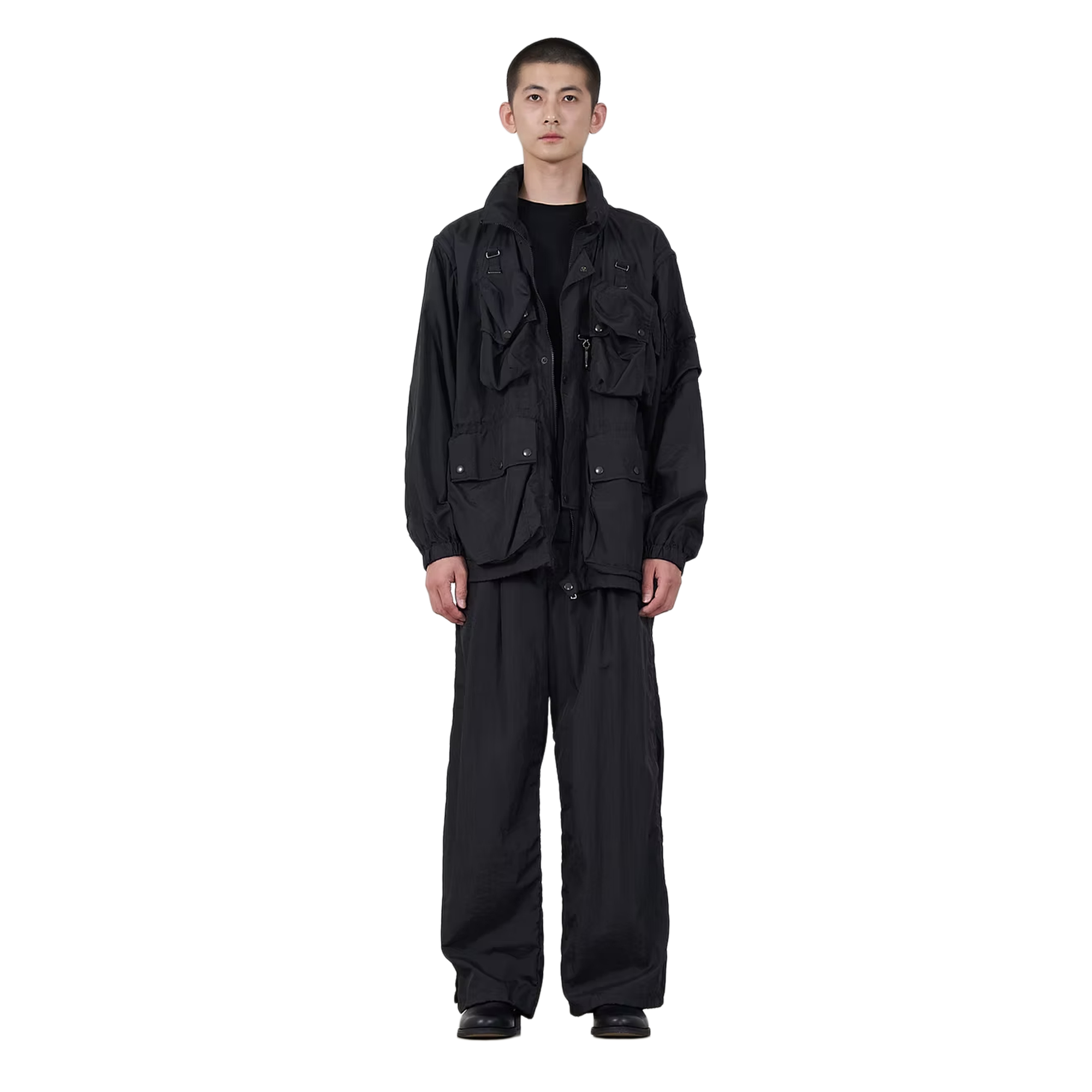 Yoke Nylon Multi Pockets Detachable Utility Blouson Black YK25SS0920B