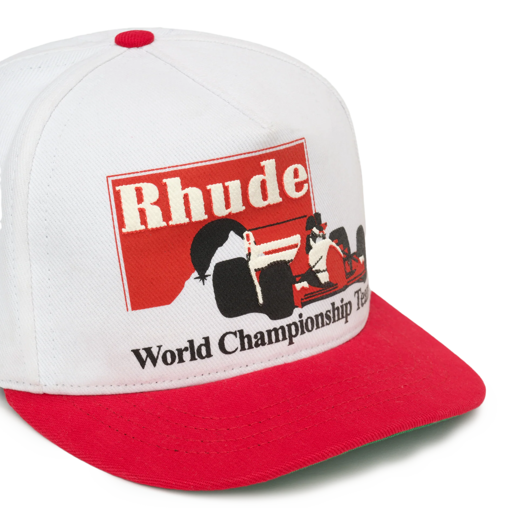 R H U D E Trophy Racing Hat White/Red