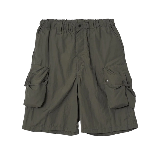 Yoke Nylon Multi Pockets Utility Shorts Charcoal Khaki YK25SS0921P