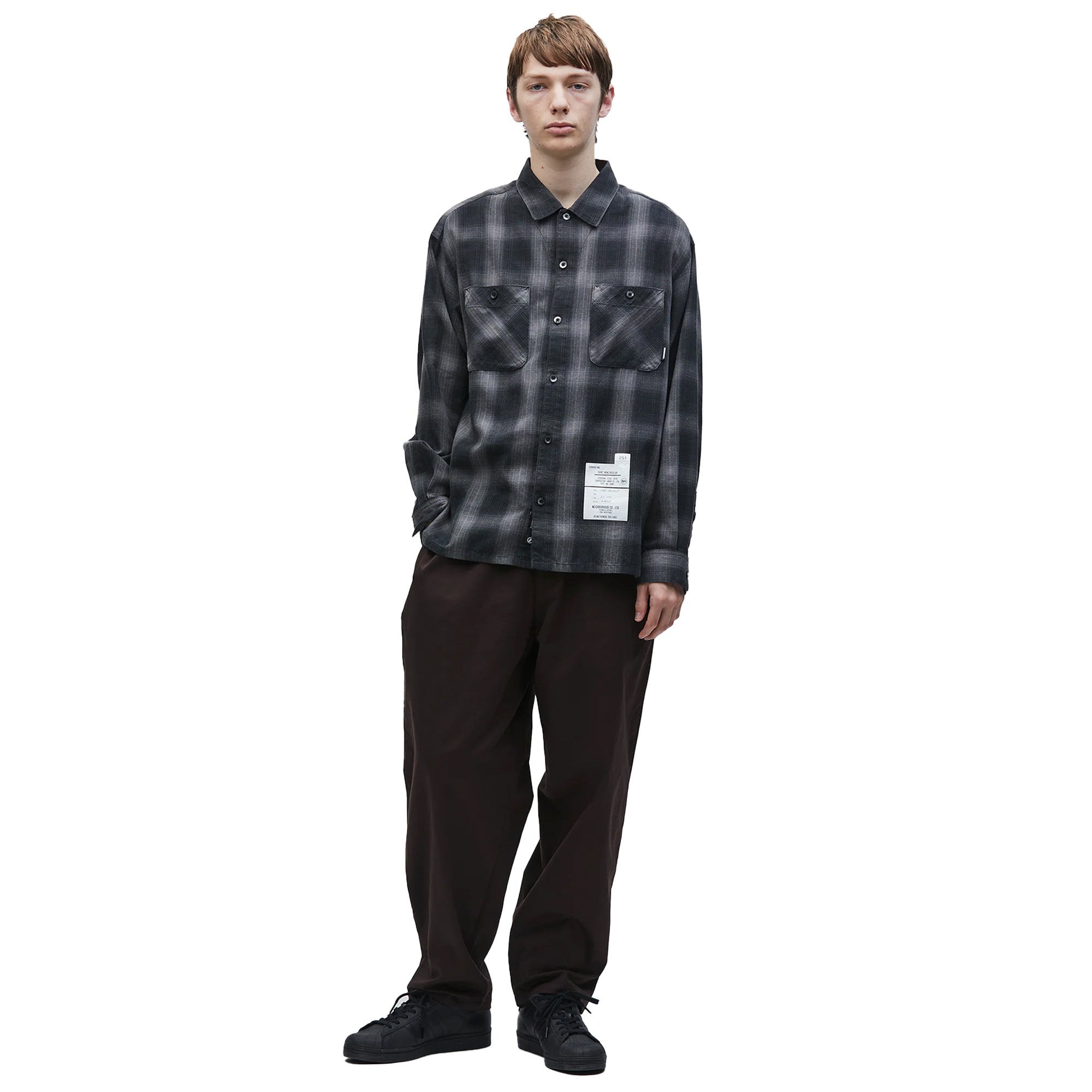 Neighborhood Hombre Check Shirt L/S Black/Gray